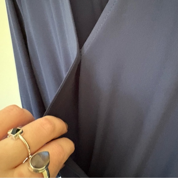 Lush Kendall Blue Faux Wrap Mini Dress Size Medium - Picture 10 of 13